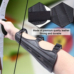 Archery Arm Guard Forearm Protector Adjustable 3 Strap