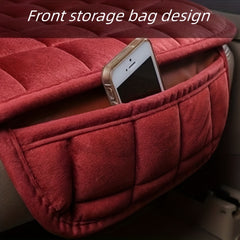 Plush Car Seat Cushion Winter Three-piece Set Non-slip Tie Car Supplies