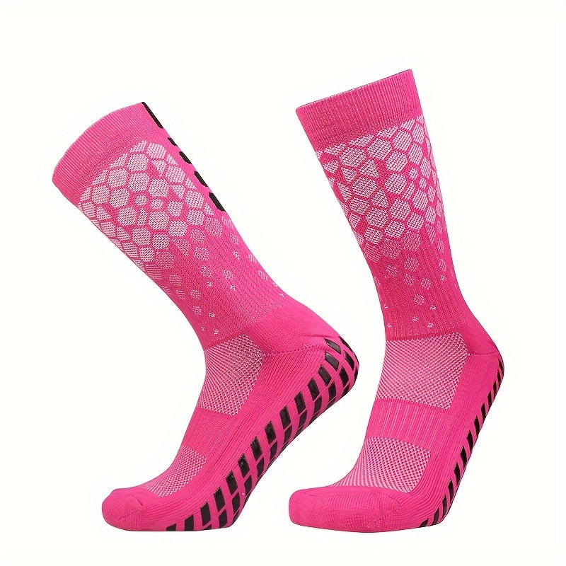 Men's Sports Grip Socks Non-slip Football Crew Socks