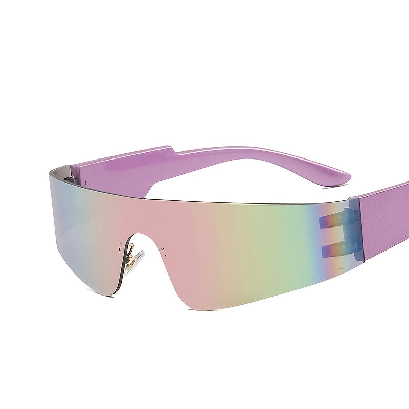 Rimless Futuristic Ladies Sports Sunglasses