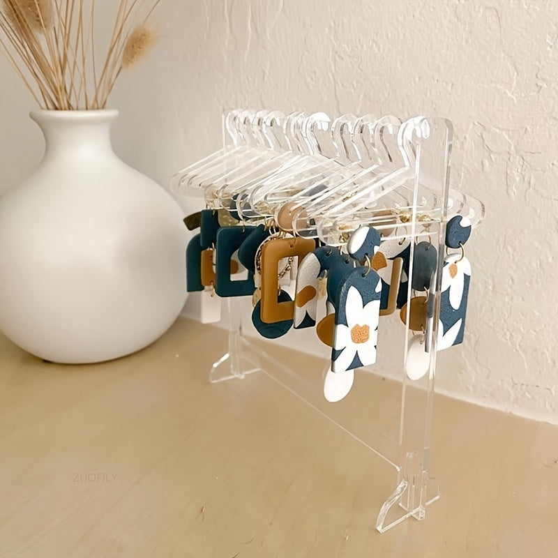 Earrings Stand Organizer Acrylic Hanger Shape Jewelry Display Holder