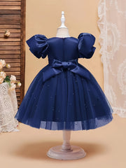 Girl's Ball Gown Princess Dress With Bow Formal Dress