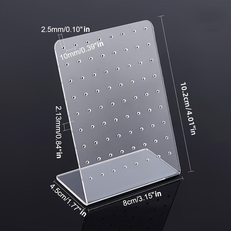 Acrylic Earring Holder 72 Holes Jewelry Display Stand