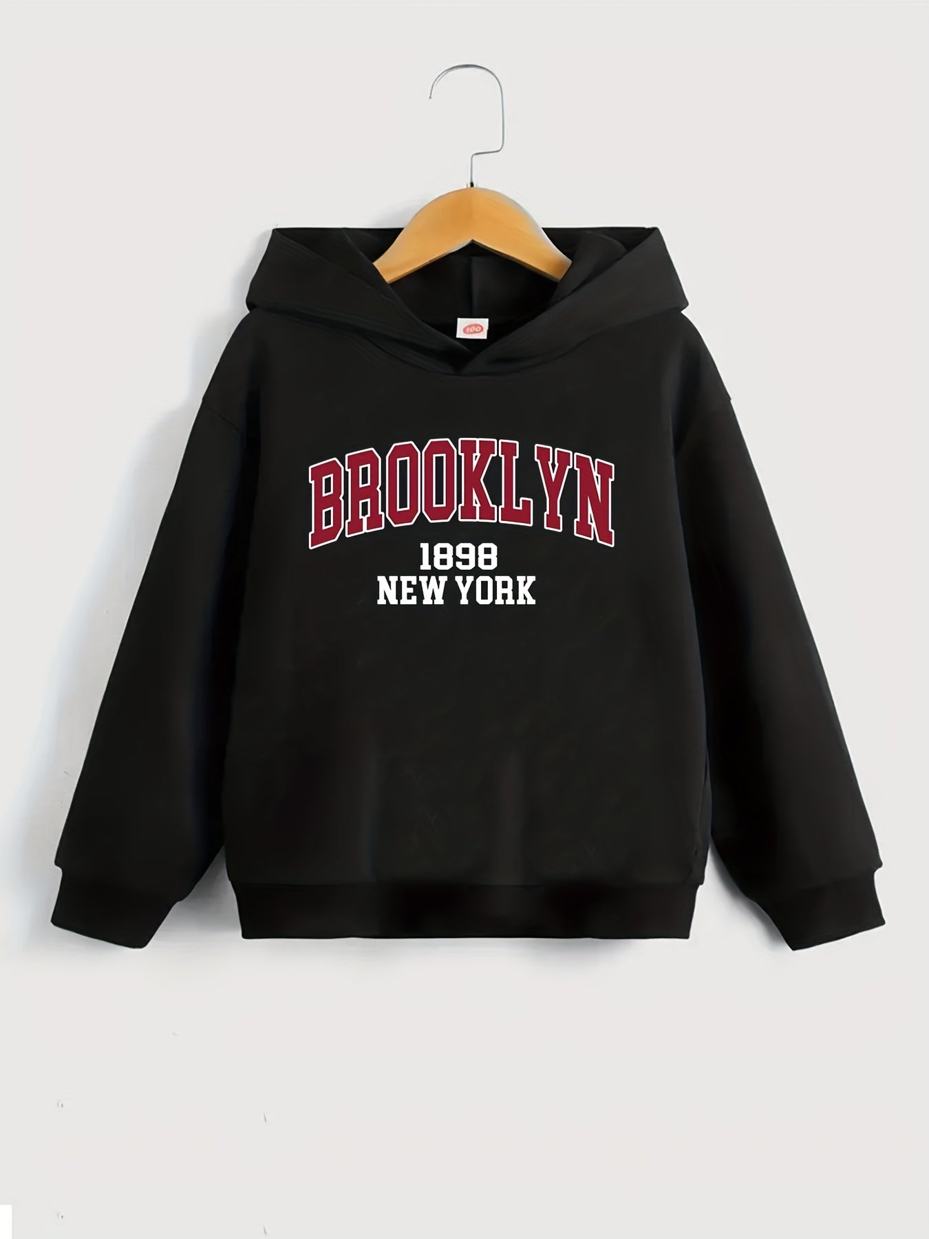 Girls' Brooklyn Print Casual Sweatshirt Top Hooded Pullovers