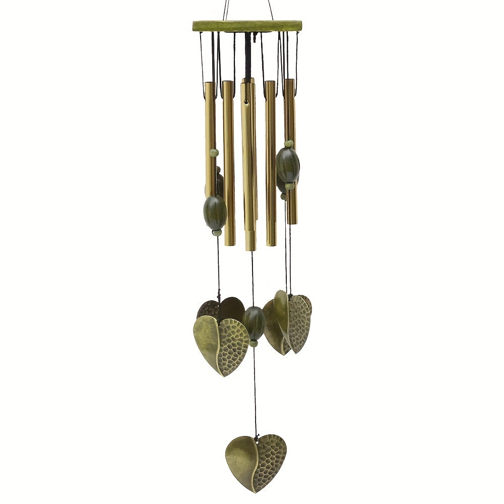Outdoor Wooden Wind Chimes with 8 Metal Hollow Tuned Tubes