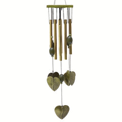 Outdoor Wooden Wind Chimes with 8 Metal Hollow Tuned Tubes
