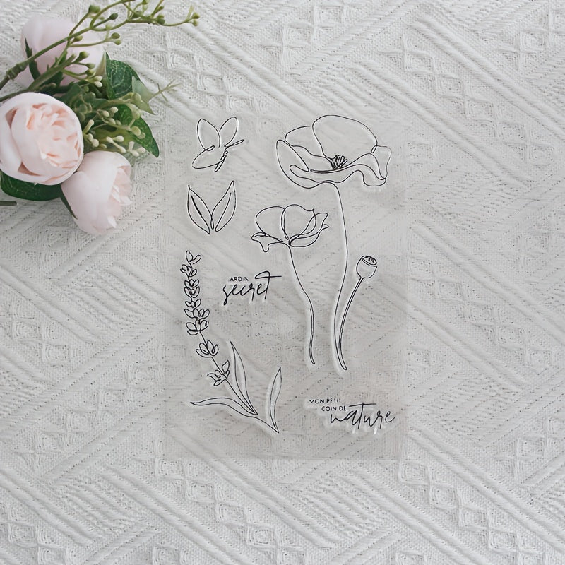 Lotus Flower DIY Decorative Cartoon Transparent Stamp