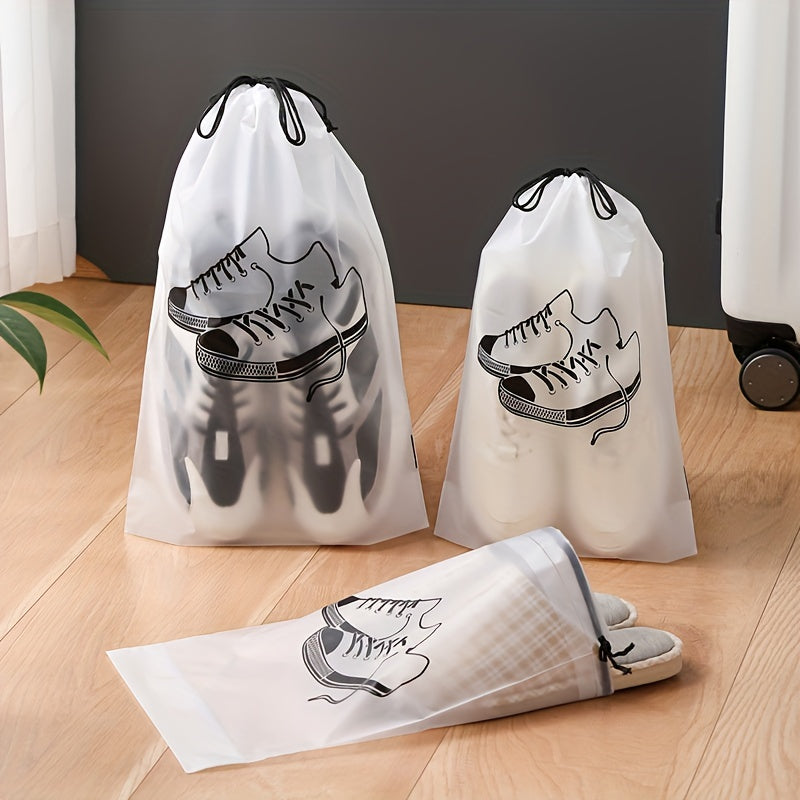 2pcs 5pcs Transparent Frosted Dustproof Shoes Storage Bag Portable Golf Shoe Bag