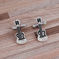 Guitar Cufflinks Violin Love Unique Shirt Accessories