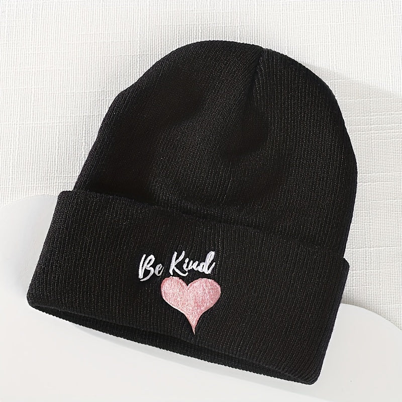 Love Embroidery Beanie Hat Thin Street Hip Hop Knitted Hat