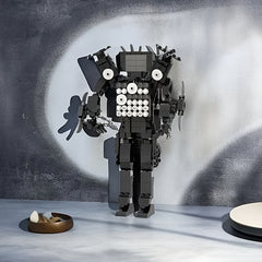 Toilet TV Man Building Blocks Fun Gift