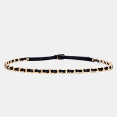 Women's Thin Waist Chain Metal Belt for Dress