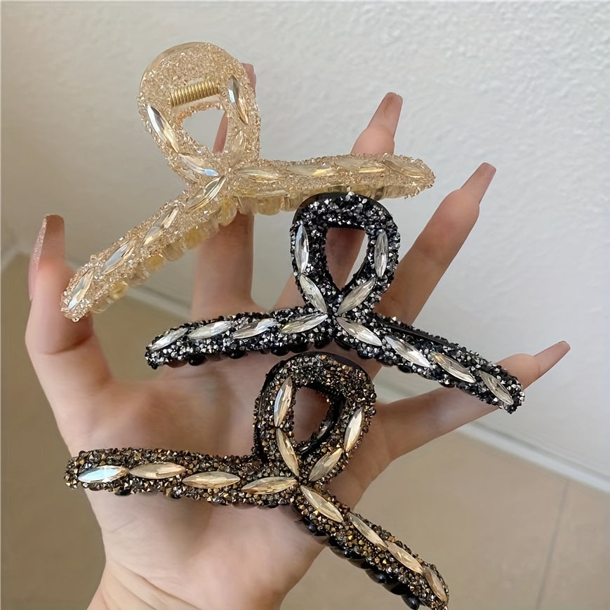 Large Rhinestone Hair Claw Crystal Head Clip Hair Jewelry