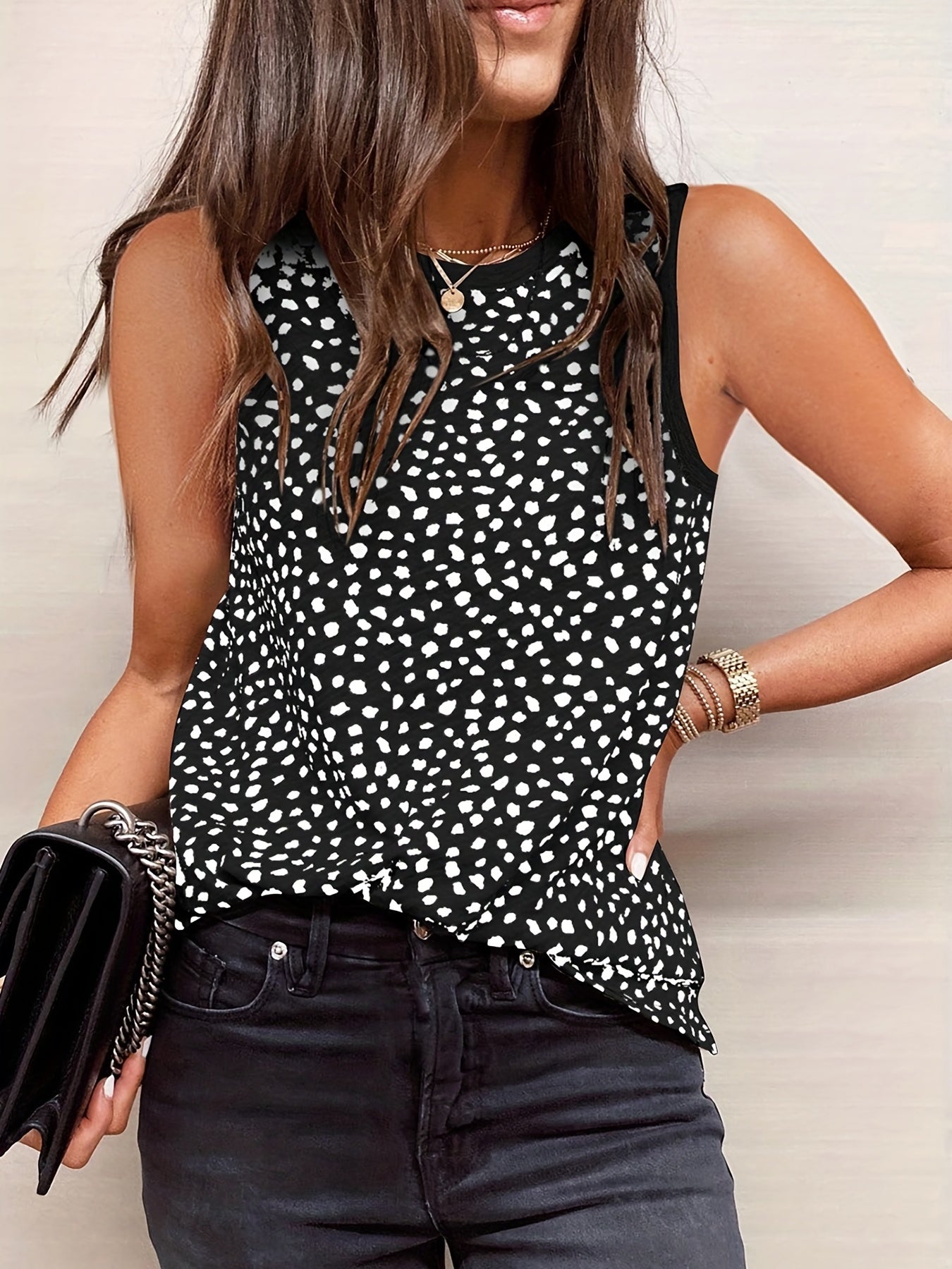 Leopard Print Sleeveless Tank Top for Summer