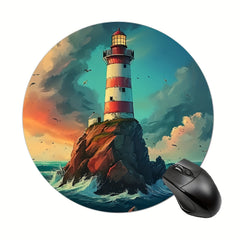 Holiday Round Mouse Pad Non-slip Rubber Base