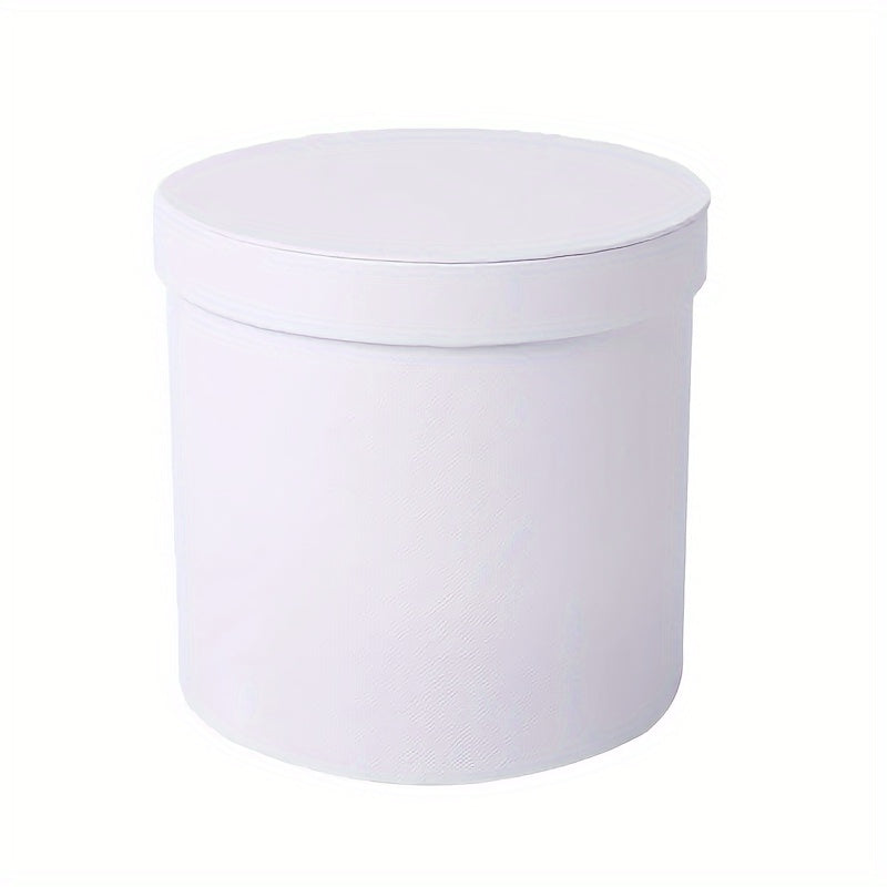 1pc Round Flower Bucket Cardboard Flower Box Bouquet Packaging Florist Supplies