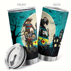 590ml Halloween Printed Stainless Steel Water Cup Double layer Leakproof Bottle