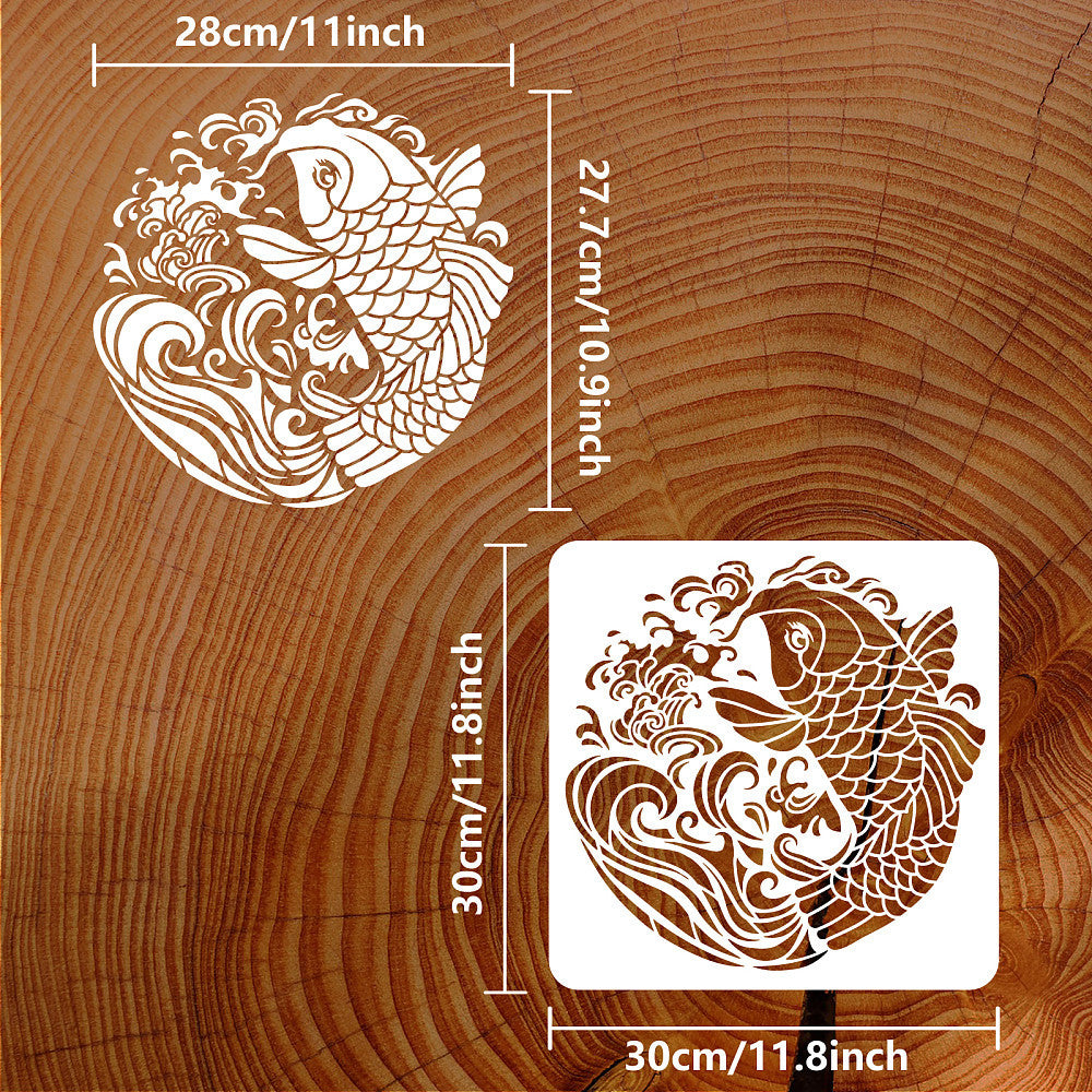 AHANDMAKER PET Hollow Out Stencil 30x30cm Crafting Template
