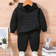 Toddler Baby Trousers Long Sleeve Sweatshirt Set For Fall Winter Creative Print