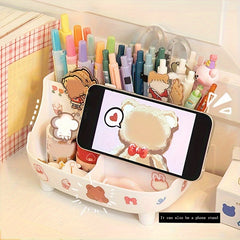 Minimalist Desktop Stationery Storage Box - Large Capacity Desk Organizer