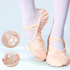 Women's Cross Straps Ballet Dance Shoes Split Sole Lace Ballet Shoes