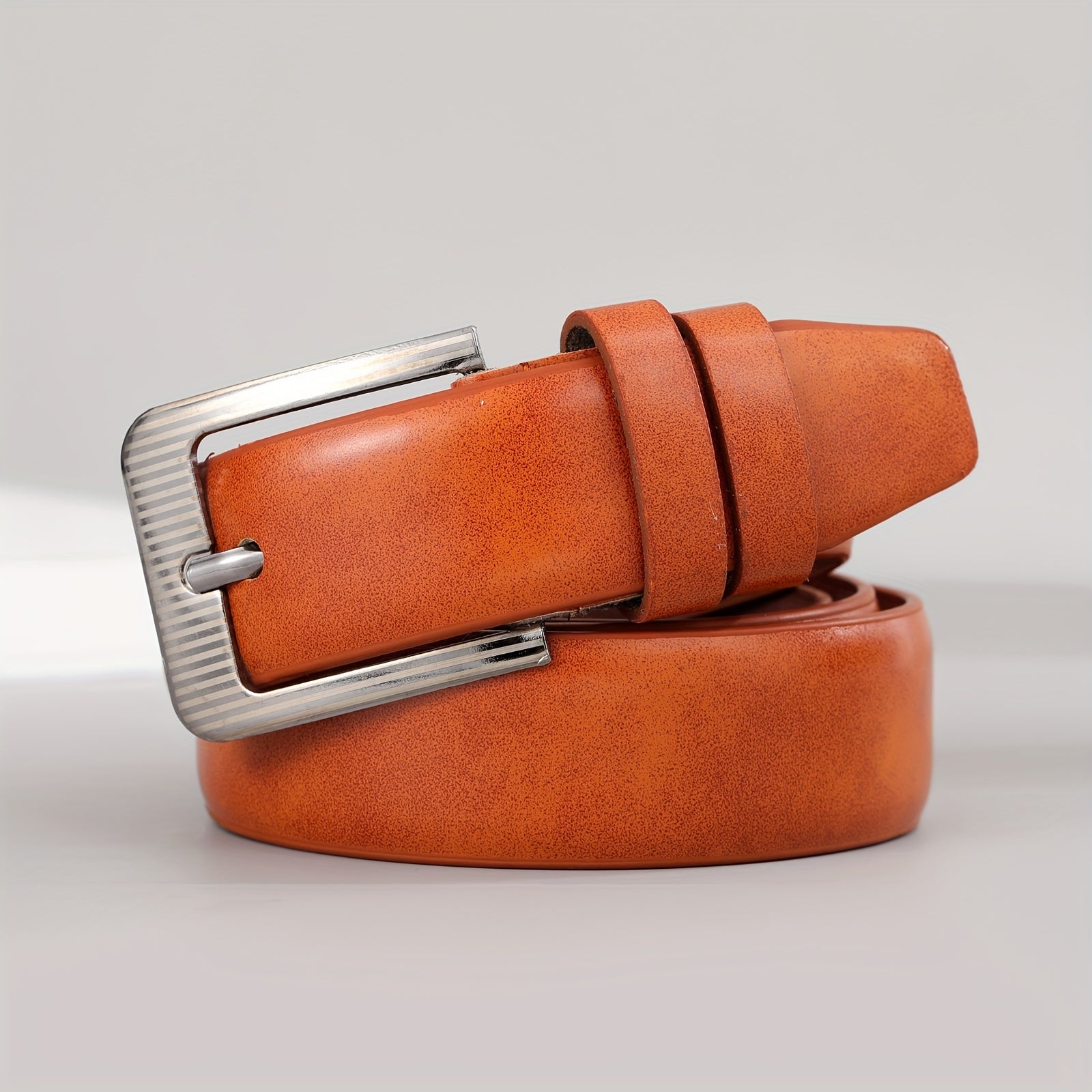 Men's PU Leather Edged Belt