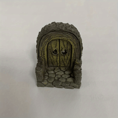 Wooden Door Statue for DIY Dollhouse Fairy Garden Bonsai