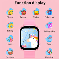 ERUN Kids Smart Watch Pink Digital Display with Music Games Rechargeable Lithium