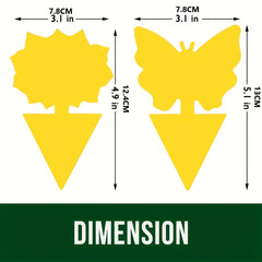 5pcs Fruit Fly Sticky Trap Indoor Outdoor Fungus Gnat Killer