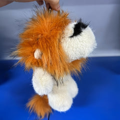 Plush Lion Keychain Fluffy Face & Mane Durable Stuffed Animal Charm