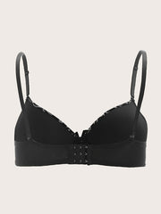 Contrast Lace Jacquard Bra Plus Size Stretch Sexy Bralette