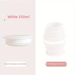 Portable Silicone Foldable Cup Heat Resistant Collapsible Cups With Lid