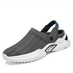Men's Hollow Out Slip On Mules Breathable Summer Sandals
