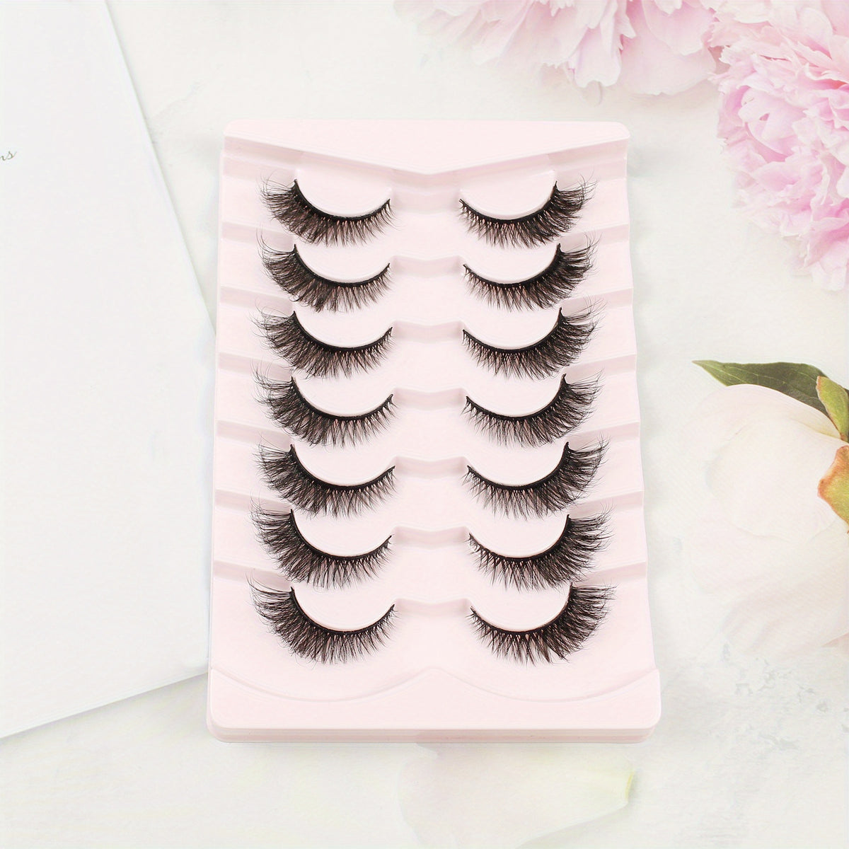 7 Pairs False Eyelashes Cat Eye Lashes