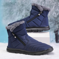 Winter Plus Velvet Women's Snow Boots Warm Lightweight Casual Zipper Snow Boots