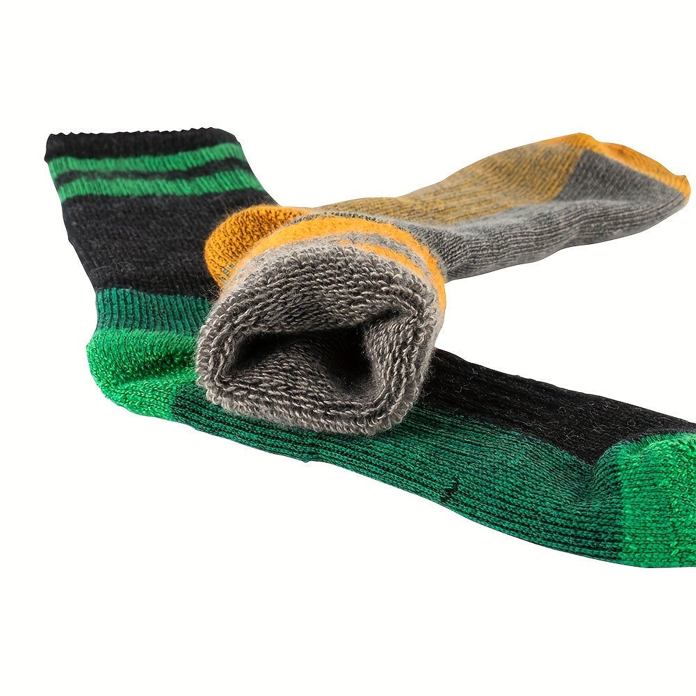 Men's Mid Calf Wool Hiking Socks Moisture Wicking