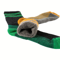 Men's Mid Calf Wool Hiking Socks Moisture Wicking