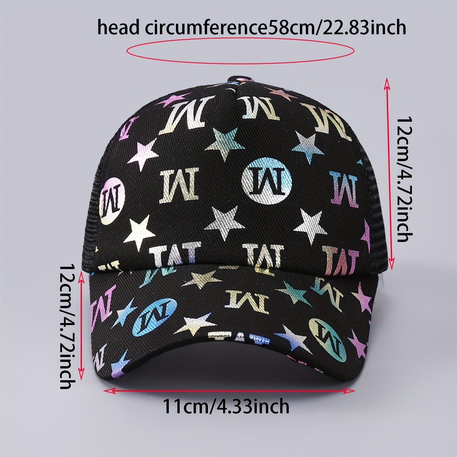 Hot Stamping M Trucker Hat Mesh Baseball Cap Sunshade Dad Hats