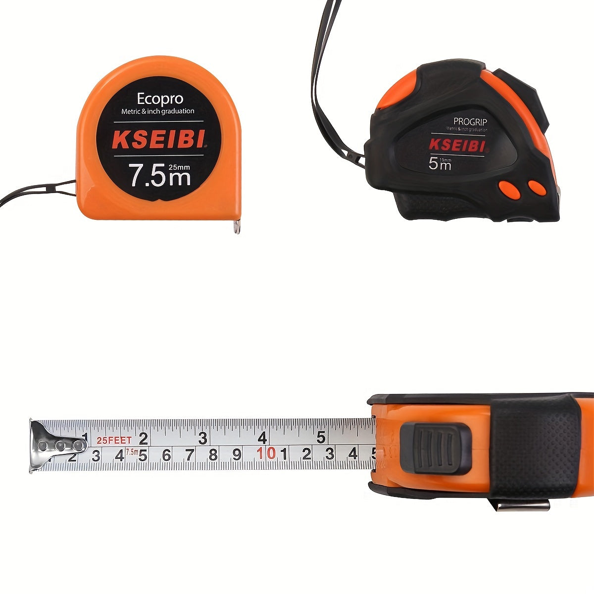 Heavy Duty Self Locking Steel Tape Measure Metric & Inch