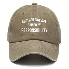 Letter Printed Washed Cotton Baseball Cap Sun Protection Hat