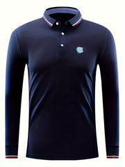 Men's Lightweight Long Sleeve Polo Shirt