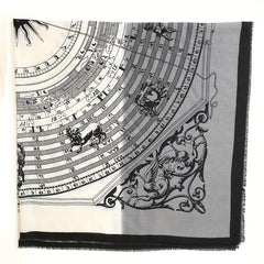 Classic Print Square Scarf Vintage Tassel Shawl Windproof Head Wrap