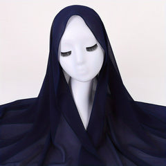 Casual Chiffon Scarf Classic Hijab Breathable Shawl Windproof Head Wrap Turban