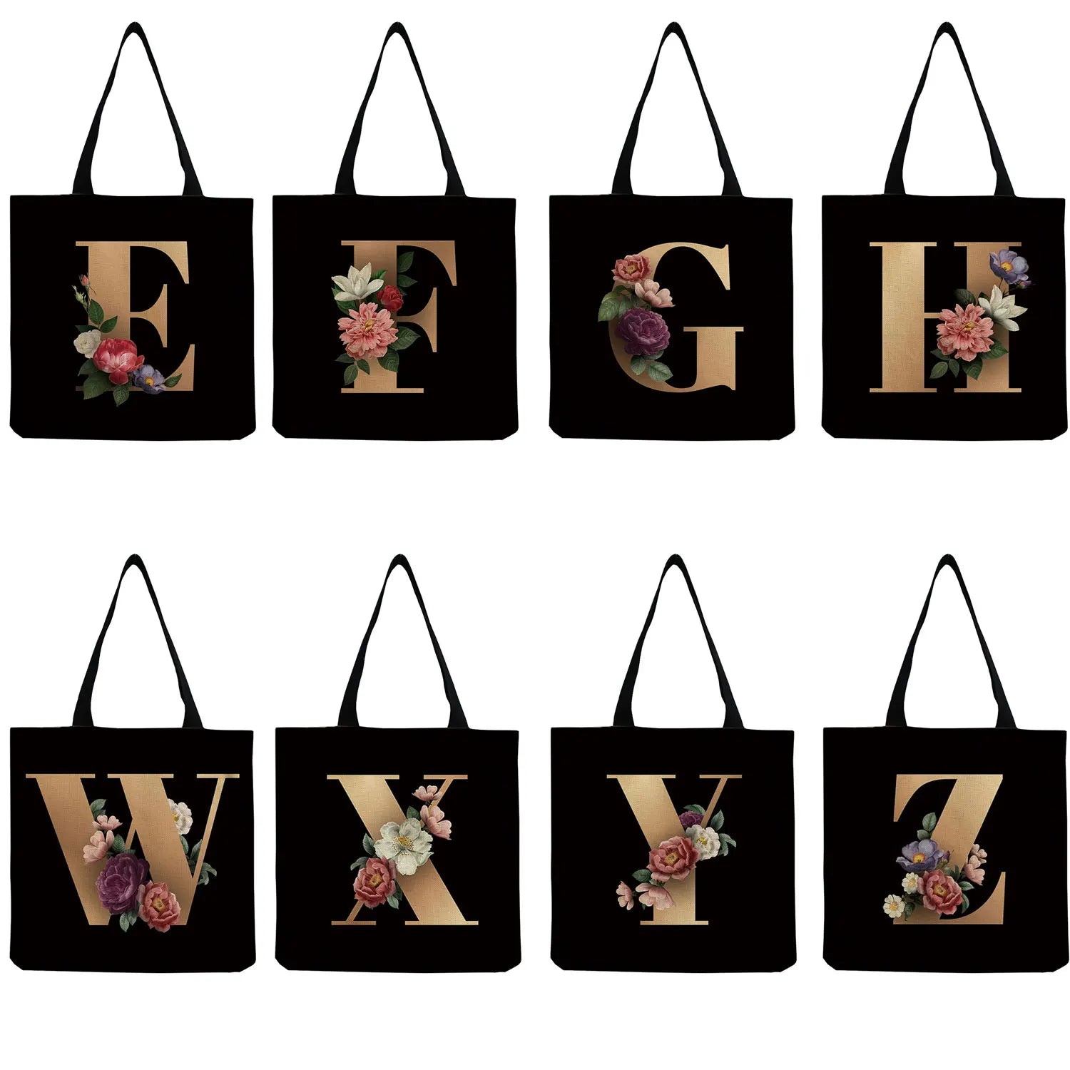 Floral Print Shoulder Bag High Capacity Eco Friendly Handbags