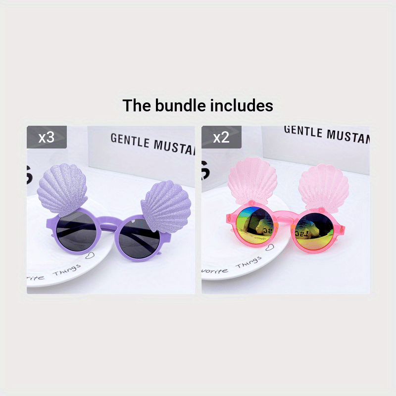 Kids Shell Shaped Sunglasses - Fun Accessory for Boys and Girls