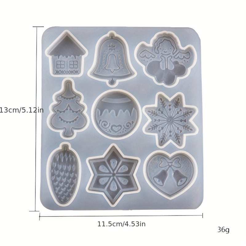 Crystal Drop Mold Christmas Snowflake Elk Resin Mold DIY