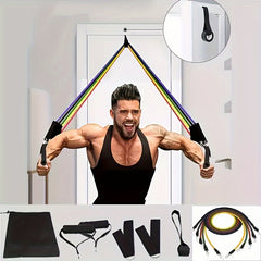11pcs Resistance Bands Set with Door Anchor and Storage Bag