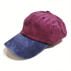 Vintage Washed Denim Soft Top Baseball Cap for Men
