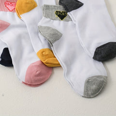 Heart Print Crew Socks for Women