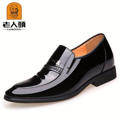 LAORENTOU Men's Leather Dress Shoes Lightweight Formal Shoes